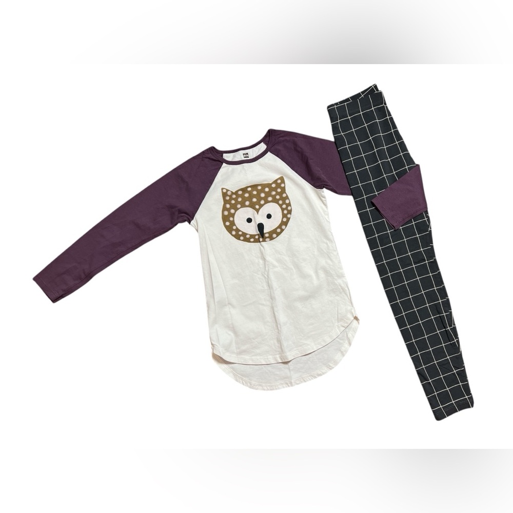Tea Collection Owl Tee 10y & Cat&Jack L(10/12) leggings